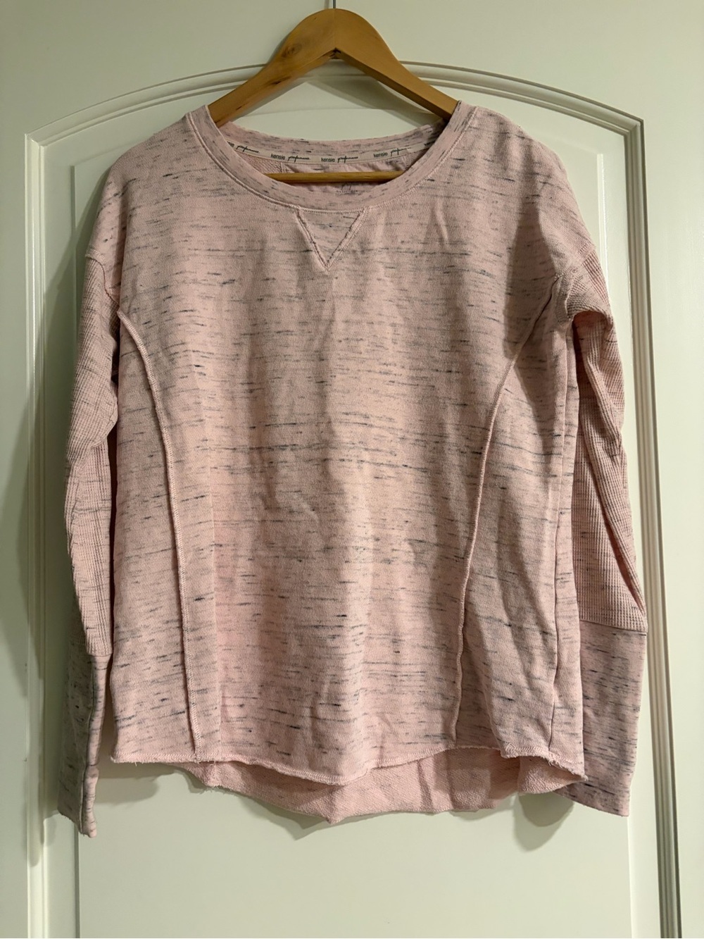 Kensie Performance Long Sleeve Pink Cozy Sweatshirt Shirt Top Size M